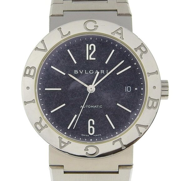 BVLGARI Bvlgari Bvlgari Watches BB38Stainless Steel V8ZB2 blackDial - Picture 1 of 11